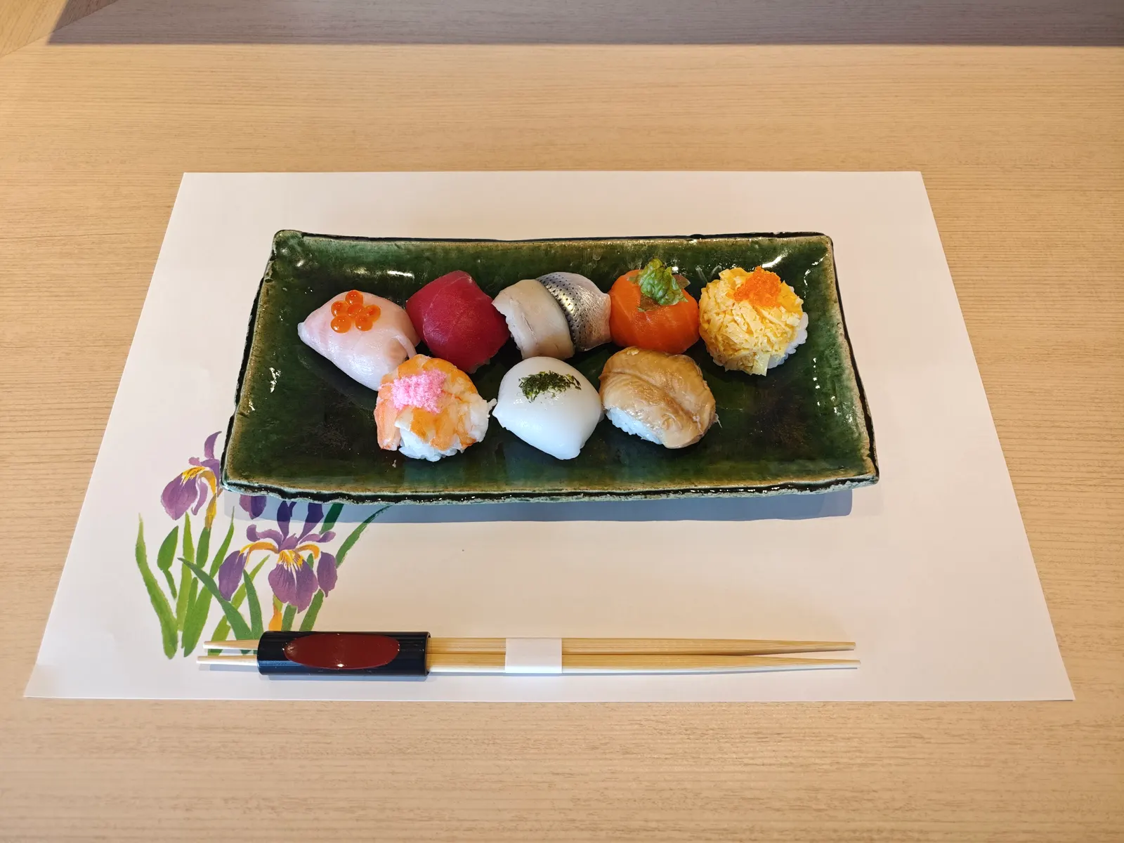 Temari sushi served as part of the children's meal at REONA Sushi Tokyo