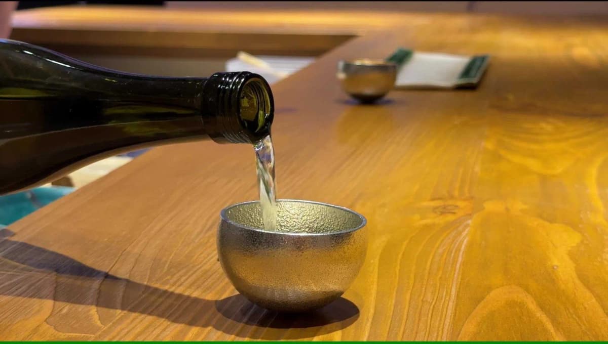 Japanese sake pairing option at REONA Sushi Tokyo